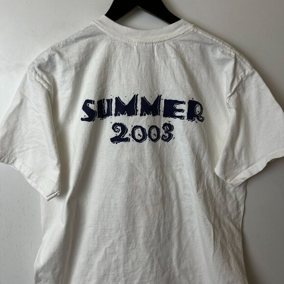 2003 Vintage Y2K Cinco Rancho Mexico T Shirt White Large L Summer Mexican Solid - Picture 16 of 16